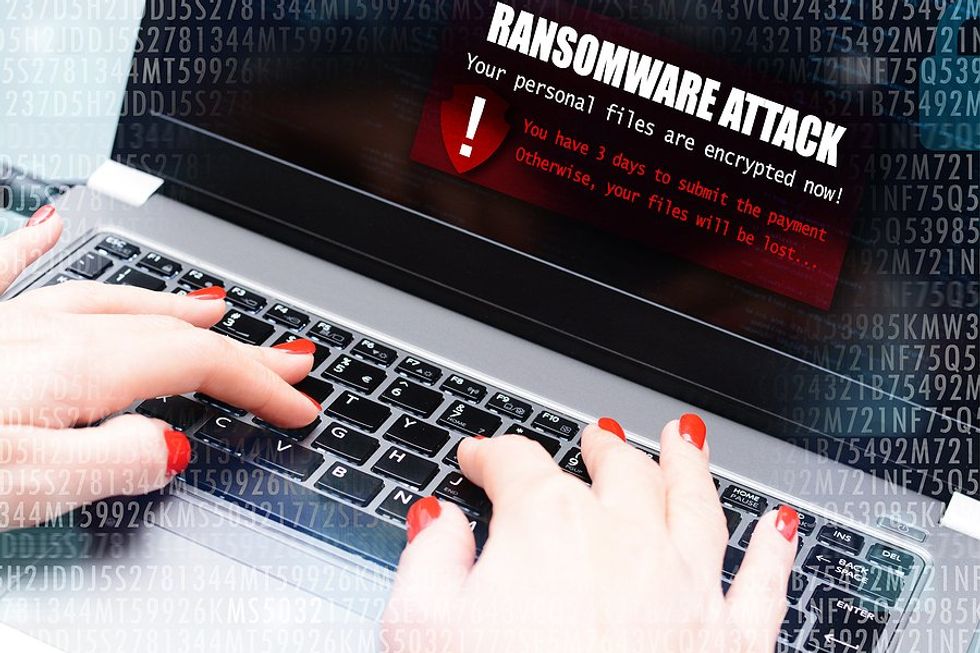 Ransomware, malware, virus, cybersecurity threat concept