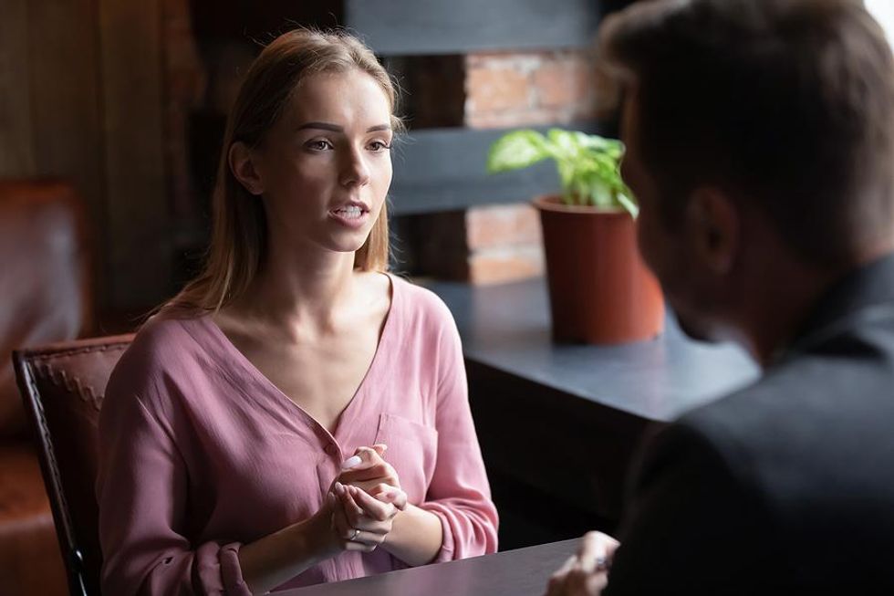 Woman explains her criminal record during a job interview